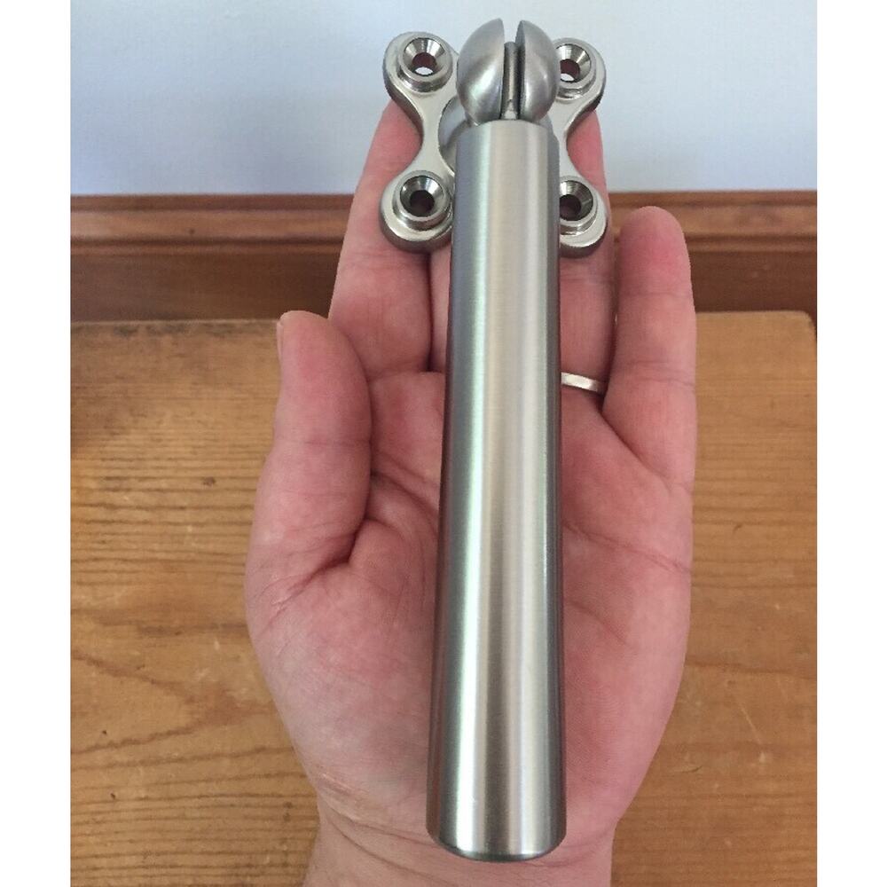 Rejuvenation Hardware Brushed Nickel Industrial Minimal Door Knocker NIB New 6"